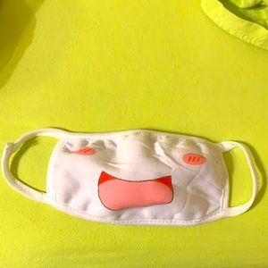 Kawaii anime manga blushing face mask
